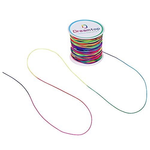 Dreamtop 1mm 100 Meters Rainbow Elastic String for Bracelet, Pony Bead  String Elastic Cord for Bracelets Rainbow Bead String for Jewelry Bracelet  Mak - Imported Products from USA - iBhejo