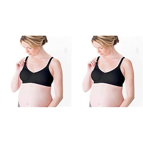Medela Maternity and Nursing T-Shirt Bra, Non Wired and Ultra Comfortable Maternity  Bra that Grows With You, Large, Black - Imported Products from USA - iBhejo