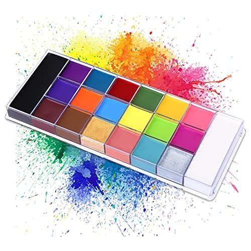 UCANBE Athena Face Body Paint Oil Palette, Professional Flash Non Toxic  Safe Tattoo Halloween FX Party Artist Fancy Makeup Painting Kit For Kids  and Adult