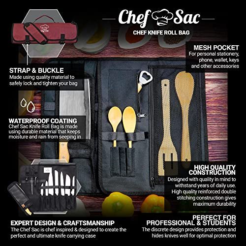 Chef Sac Knife Holster | Knife Scabbard | Chef Knife Belt Holder | Chef  Tools Belt Knife Holster | Professional Chef Knife Case | Place Knives with