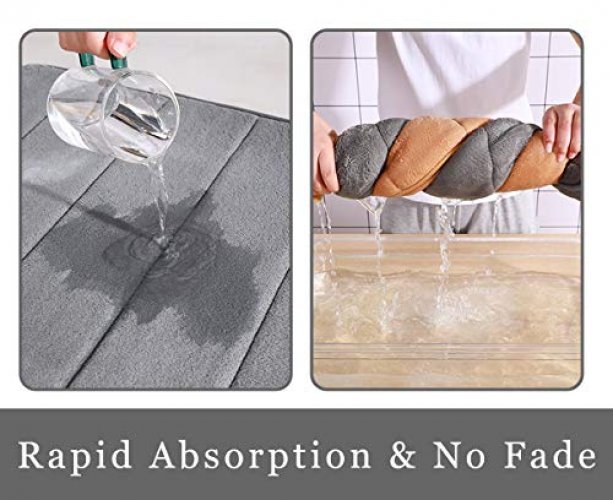 Memory Foam Bath Mat,super Water Absorption,machine Washable