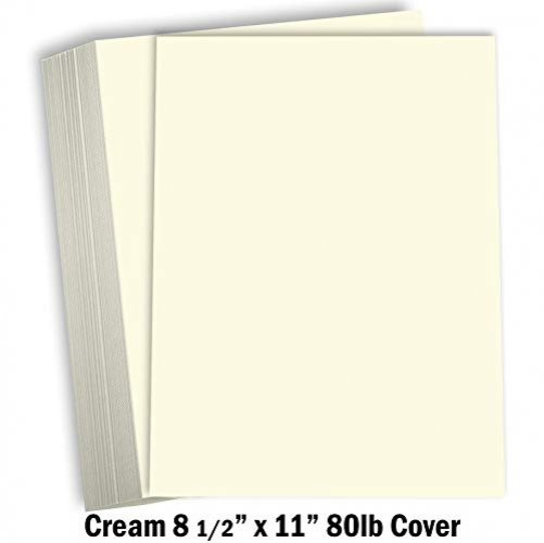Hamilco White Cardstock Paper - 8 1/2 x 11 Blank Thick Heavy Weight 100 lb Cover Card Stock - for Brochure Award and Stationery Printing - 50 Pack