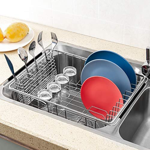 Drainer Shelf Over The Sink Dish Drying Rack Cutlery Holder+sanitary Ware  Basket