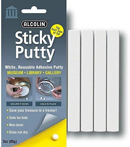 Alcolin Sticky Putty Reusable Museum & Gallery Quality Adhesive Putty, 3oz