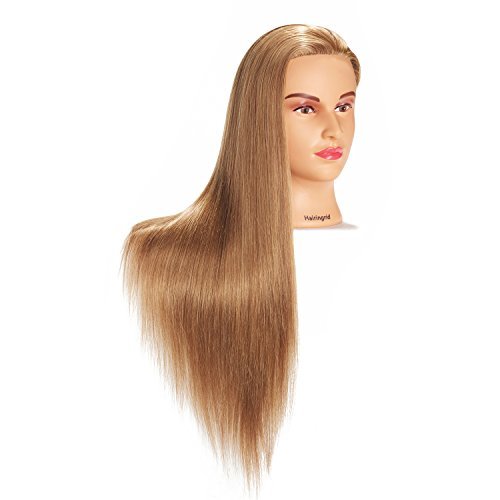 28 Cosmetology Mannequin Head Light Brown Synthetic Hair