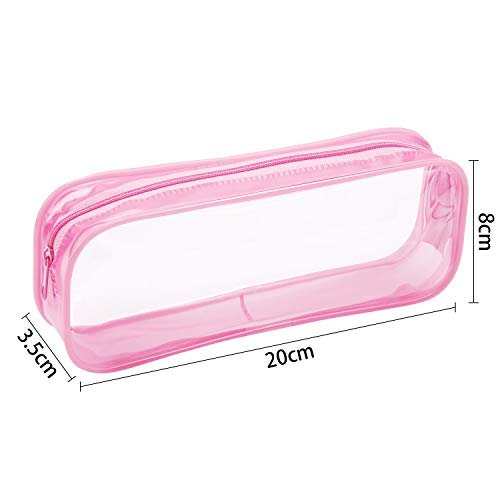 4 Pcs Clear Pencil Case Big Capacity Transparent Pen Pencil Bag