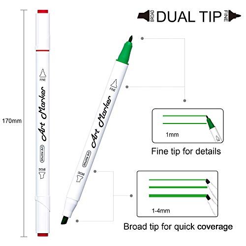 Shuttle Art 30 Colors Dual Tip Art Markers Permanent Marker Pens  Highlighters Perfect for Illustration Adult