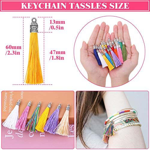 Tassels for Jewelry Making, Caffox 120PCS Keychain Tassel Charms Bulk,  Silky Handmade Tassels for Earrings Bracelets Necklaces and DIY Craft -  Imported Products from USA - iBhejo