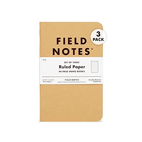 Field Notes: Original Kraft 3-Pack - Ruled Paper - 48 Pages - 3.5 x 5.5 -  Imported Products from USA - iBhejo