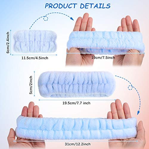 Chuangdi 9 Pcs Reusable Spa Headband Wrist Washband Face Wash Set Include 3  Microfiber Headband 6 Wrist Washband For Women Girls Avoid Liquid From Sp -  Imported Products from USA - iBhejo
