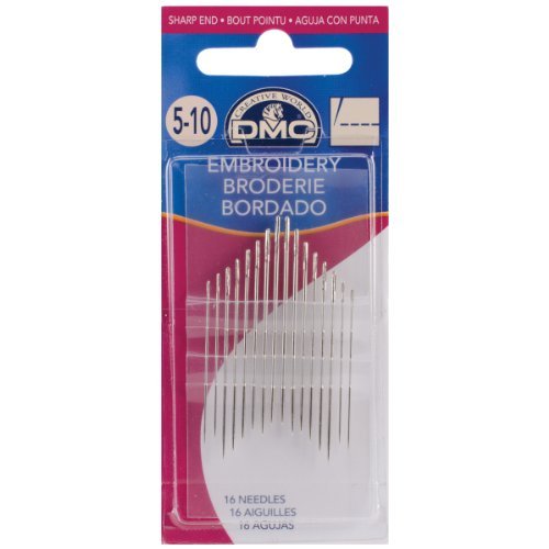 DMC 1765-5/10 Embroidery Hand Needles, 15-Pack, Size 5/10