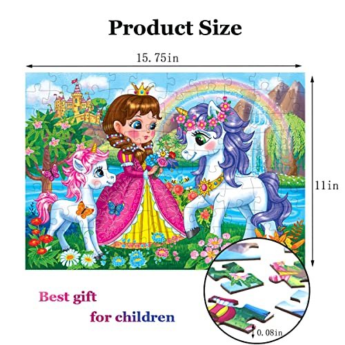 Puzzles for Kids Ages 4-8 Year Old - Princess & Unicorns,100 Piece Jigsaw  Puzzle for Toddler Children Learning Educational Puzzles Toys - Imported  Products from USA - iBhejo