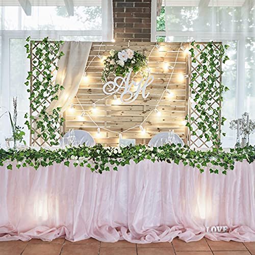 Fake Ivy Leaves Fake Vines Artificial Ivy Garland Greenery Hanging Plants for Bedroom Decor Aesthetic, Party Wedding Wall Indoor Outdoor Christmas