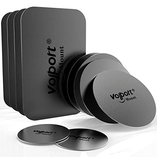 volport Metal Plate for Phone Magnet, 10 Pack MagicPlate with 3M Adhesive  Replacement for Magnetic Phone Car Mount Holder & Cradle & Stand (Vent/CD/W  - Imported Products from USA - iBhejo