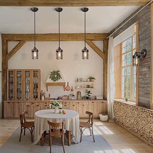 Rustic pendant lights on sale for kitchen island