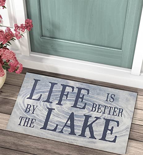 Life is Better at The Lake Napa Skin Super Absorbent Bath Mat,17 x
