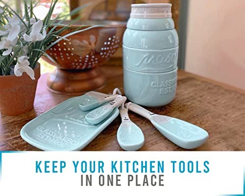 Comfify Vintage Mason Jar Kitchenware Set Multi-Piece Kitchen Ceramic Decor Set