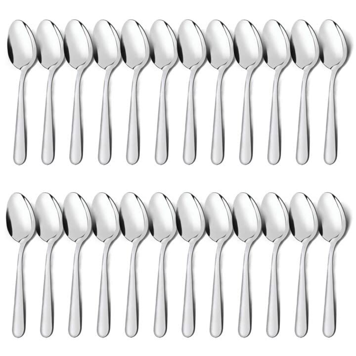 24 Stainless Steel Tablespoons Dinner Spoons Silverware Flatware