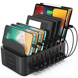 RUANSZZ Charging Station for Multiple Devices 150W 16 Ports Family USB Charger Station Convenient Charging Dock Compatible with Cellphone Tablets Kin