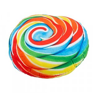 LINIL Candy Lollipop Shaped Plush Pillow Funny 3D Giant Food Decorative Pillow Cute Throw Cushion Stuffed Animal Toy