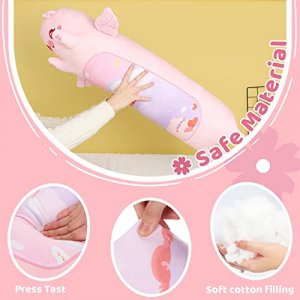 AIXINI Long Pig Plush Body Pillow Cute Angel Pink Pig Stuffed Animals Sleeping Pillow Soft Kawaii Throw Pillow for Kids (Angel Pig,35.4inch)