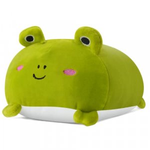 VYUSIT Plush Toy Frog Pillow, 24 inch Cute Animal Stuffed Plush Toy, Soft Cylindrical Animal Body Pillow, Kawaii Frog Pattern Plush Gift for Boys Gir