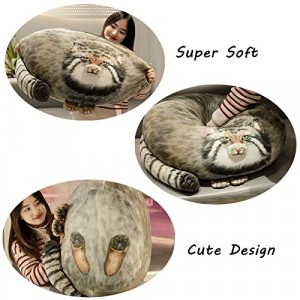 Gollicce Cat Plush Body Pillow Steppe Cat Stuffed Animal Pillow Soft Hugging Pillow Sleeping Pillow Toy for Girl Boy Women Men (Steppe cat, 16inch)