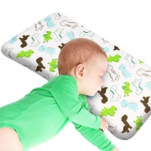 ICARE Babay Toddler Pillow Breathable Organic Cotton Bassinet Bedding Pillow, Pillow with Pillowcase,10x18 Inch Small Pillow for Sleeping Toddlers Pe