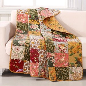 Greenland Home Antique Chic Quilted Patchwork Throw, 50