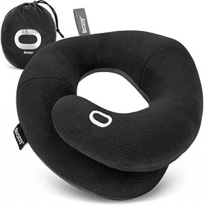 BCOZZY Double Support Neck Pillow for Travel, 3 Ergonomic Ways Supporting The Neck, Head, and Chin When Sleeping Upright on Flights, Car, and Home, C
