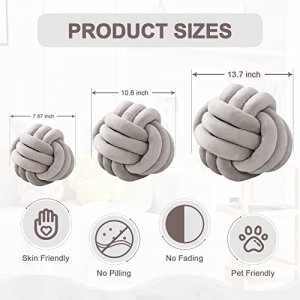ZAKUN Knot Pillow Ball, Soft Round Throw Pillow Cushion Home Decorative Ball Pillows, Handmade Plush Throw Knotted Pillow for Home Dcor Children Pl