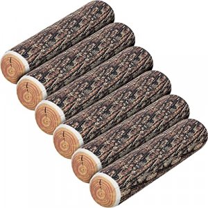 Wood Design Decorative Round Throw Pillow 3D Digital Print Comfortable Wood Trunk Neck Sleeping Throw Pillow Stump Cylinder Cushion for Kids Camping 