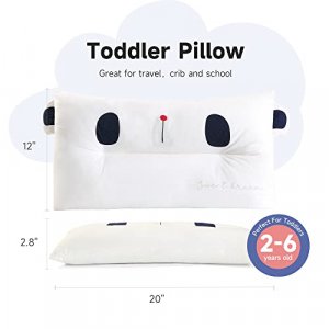 Choc chick Toddler Pillow,20X12 Inches Machine Washable Soft Hypoallergenic Kids Pillows,Child Cute Animal Design Perfect Toddler Pillows for Sleepin