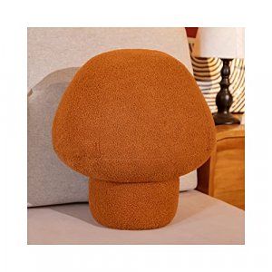 Baiyuruodie Mushroom Pillow Cushion Home Living Room Sofa Cushion Decoration Plush Decoration (30cm, Brown)
