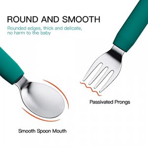 SFCCMM Forks and Spoons Cartoon Set Stainless Steel Utensils Flatware Round Handle Utensils Silverware Flatware Cutlery Set for Home, Kitchen and Res