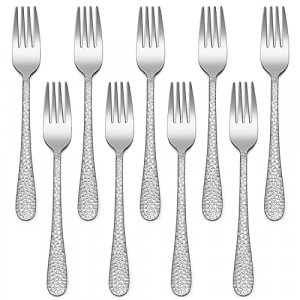 9-Piece Stainless Steel Kids Forks, HaWare Toddler Forks, Kids Silverware Preschooler Utensils, Baby Forks for Self Feeding, Mini Flatware Set for Ho