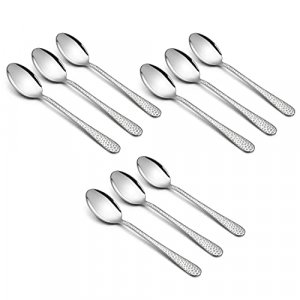 9-Piece Stainless Steel Kids Spoons, HaWare Toddler Flatware, Kids Silverware Preschooler Utensils, Baby Spoons for Self Feeding, Mini Cutlery Set fo