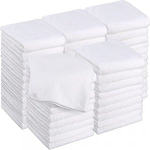 48 Pack Bleach Proof Salon Towels Microfiber Absorbent Towels Bleach Resistant Hair Towel Quick Dry Hand Towels Bulk for Gym Bath Spa Home Hair Dryin