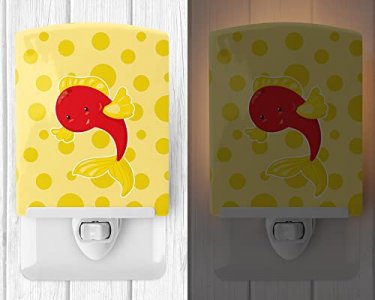 Caroline's Treasures BB8953CNL Fish Tropical Fish #2 Ceramic Night Light, Compact, UL-Certified, Ideal for Bedroom, Bathroom, Nursery, Hallway, Kitch