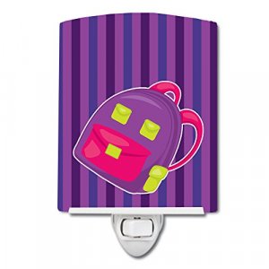 Caroline's Treasures BB8866CNL Back to School Backpack #1 Ceramic Night Light, Compact, UL-Certified, Ideal for Bedroom, Bathroom, Nursery, Hallway, 