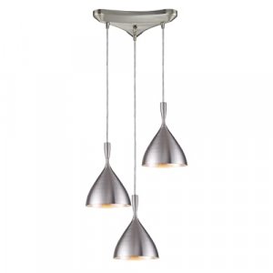 Elk Home 17042/3ALM Spun Aluminum Configurable Multi Pendant in Aluminum