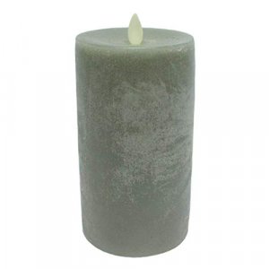 RAZ IMPORTS INC Push Flame Flameless Battery Operated LED Pillar Candle Grey 3.5