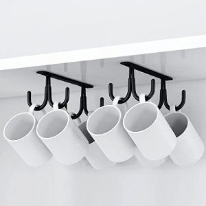 JULY HOME Expandable Pot and Pan Organizer Rack for Cabinet, Pot Lid  Organizer Holder with 7 Adjustable Compartments, Cutting Board, Cookware