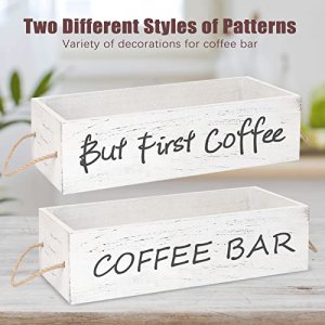 LotFancy Coffee Cup Holder, Wall Mounted Mug Rack with 8 Sturdy Hooks,  Coffee Bar Accessories Set for Coffee Station Organizer, Rustic Coffee Nook