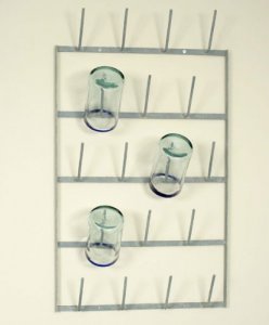 CTW Home Collection Wine Bottle Dryer Wall Rack - Barn Roof (1)