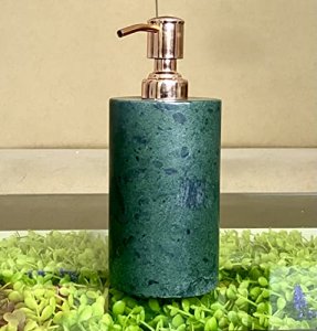 Marble Soap Dispenser Hand Liquid Pump Bottle Soap Dispenser Refillable Shower Shampoo for Home Decorative Bathroom Kitchen Sink Countertop by AK Mar