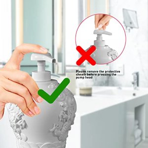 HOUSEHOLD WORLD Manual Soap Dispenser, Refillable Foaming Hand Soap Dispenser for Bathroom, 17oz/500ml Dish Soap Dispenser Soap Dispenser for Kitchen