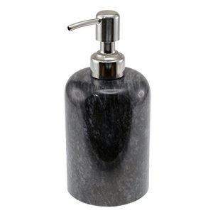 Creative Home Natural Black Marble Liquid Hand Soap, Lotion Dispenser Sanitizer Dispenser for Bathroom Countertop, Kitchen Sink Hand Soap, Dish Soap