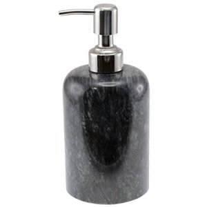 Creative Home Natural Black Marble Liquid Hand Soap, Lotion Dispenser Sanitizer Dispenser for Bathroom Countertop, Kitchen Sink Hand Soap, Dish Soap