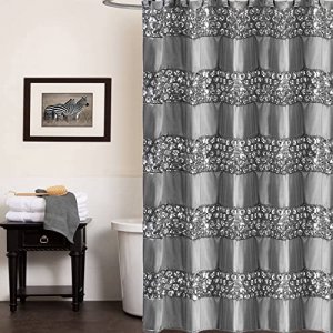 Zahari Home 13pc Sinatra Bathroom Shower Curtain Set Classic Shower Curtain & 12 Shower Curtain Hooks Luxury Fabric Shower Curtain Unique Design Blin
